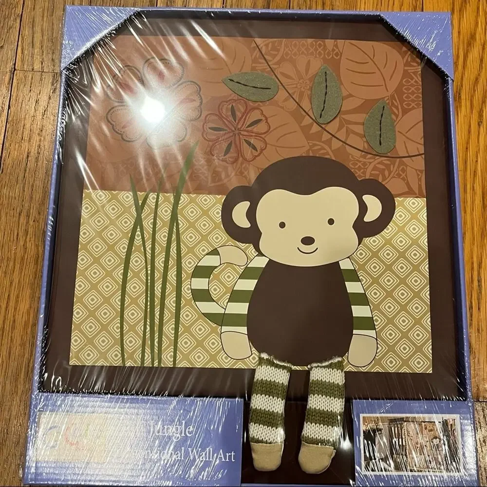 Cocalo Nali Jungle Dimensional Wall Art Monkey 12”x12”
